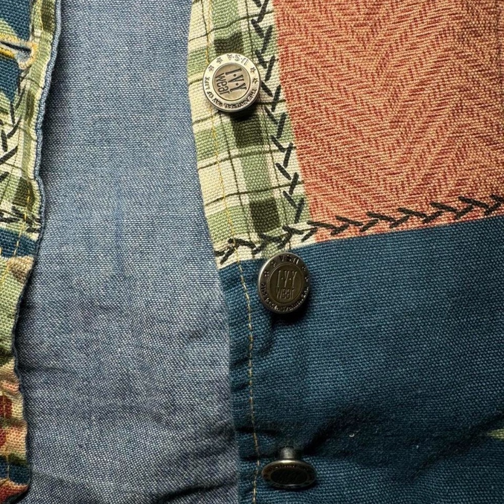 Vintage Patchwork Pattern Vest - image 2